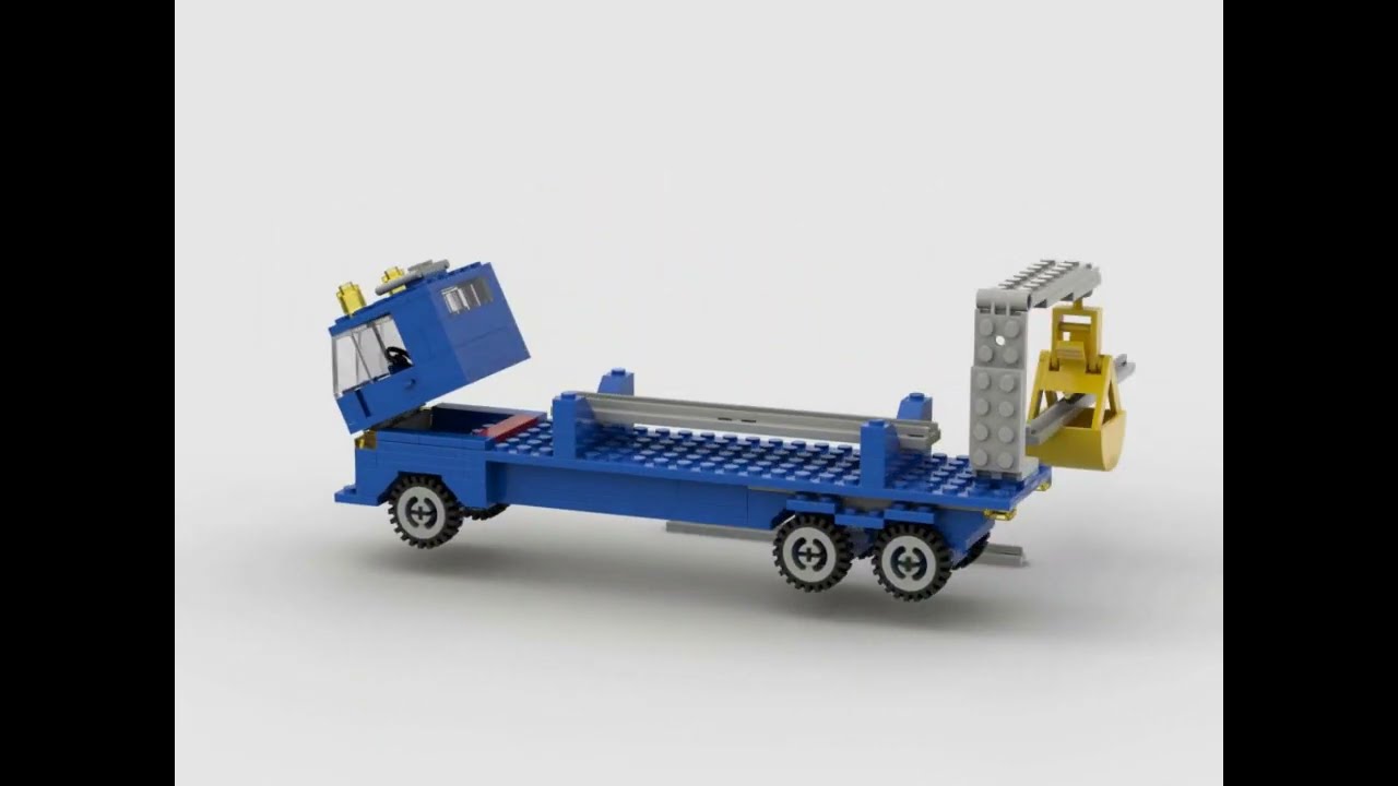 Lego 733 Crane car rotate 3D