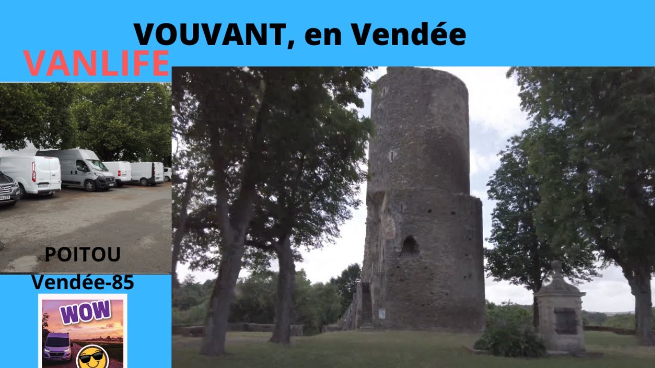 Visite à #VOUVANT , Vendée, #vanlife , aire camping-car (aperçu)