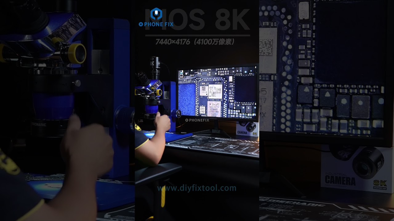 Mechanic MOS-8K Ultra HD 8K Industrial Camera used with Microscope for Mobile Phone Repair