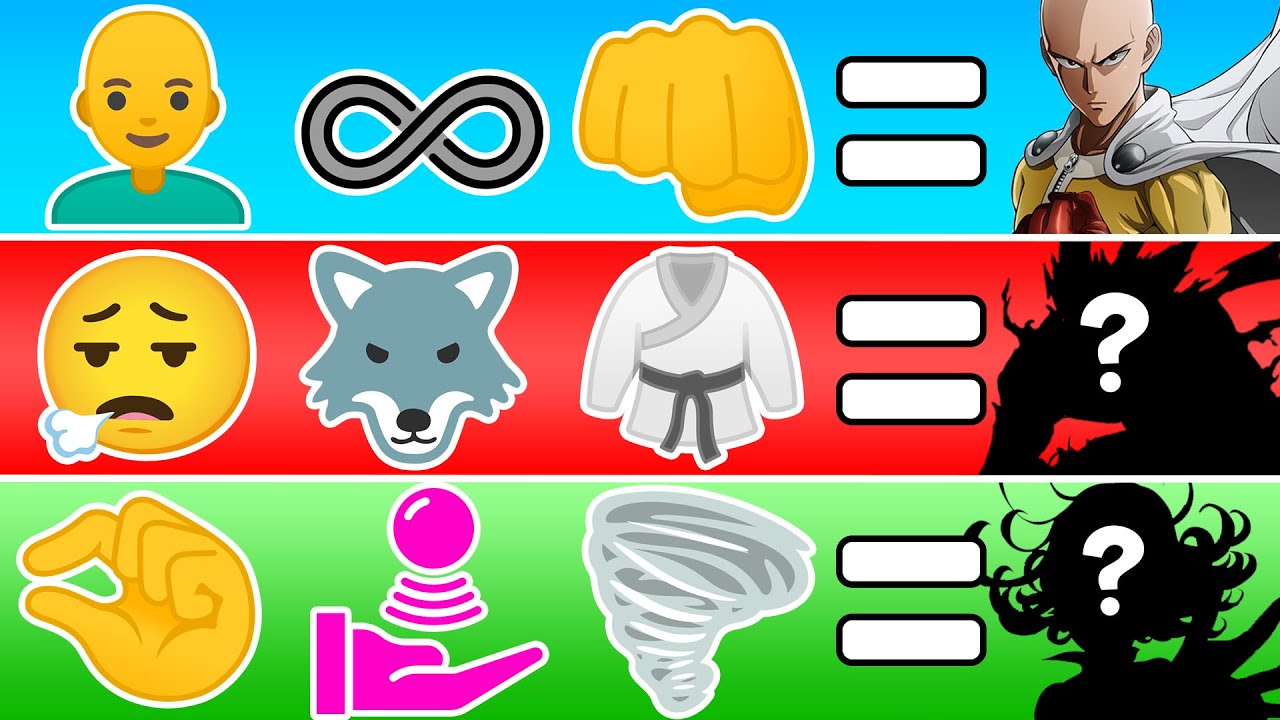 Guess The One Punch Man Characters by Emojis👊🐺 | One Punch Man Season 3 Quiz | ANIME QUIZ🎮