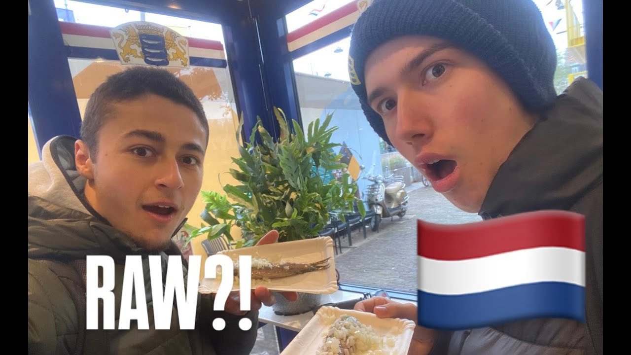 Trying typical Dutch food