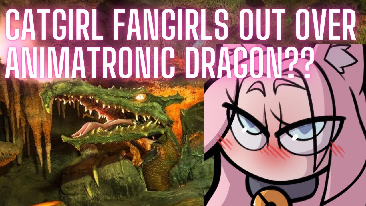 CATGIRL GEEKS OUT OVER A DRAGON ANIMATRONIC (MissMoonified Animal Crossing Vtuber Clip)