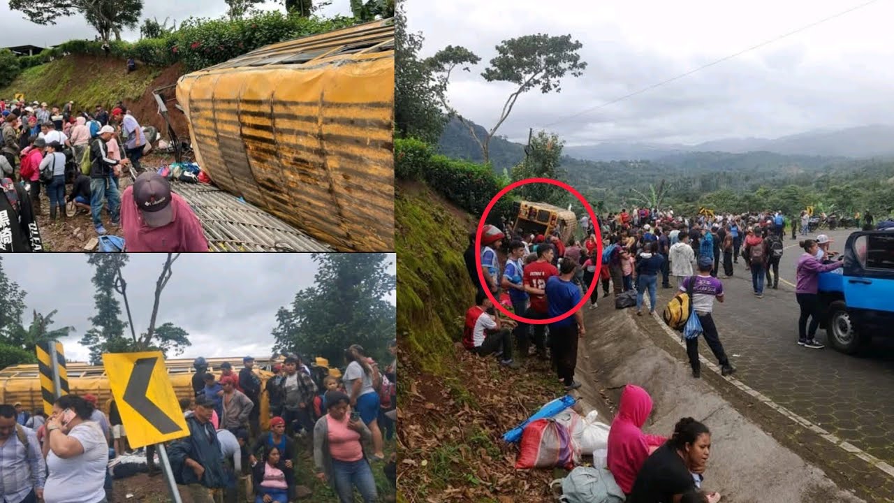 TRAGEDIA EN NICARAGUA 😱🚨 UN BUS PIERDE LOS FRENOS Y VUELCA EN UNA CURVA 😱🚨🚌🇳🇮