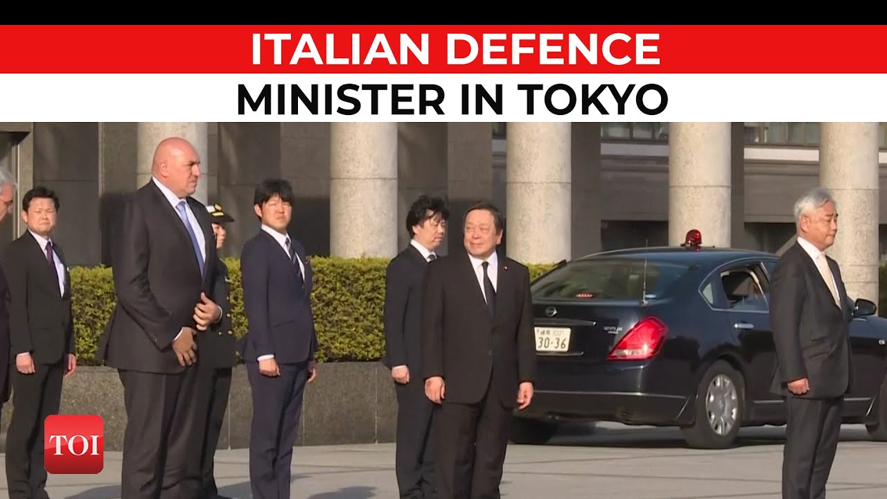 Tokyo: Japanese Defence Minister Yasukazu Hamada welcomes Italian counterpart Guido Crosetto