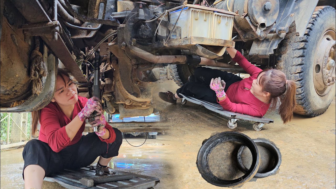 The challenge for the female mechanic: quickly replace the damaged gearbox bearing by hand