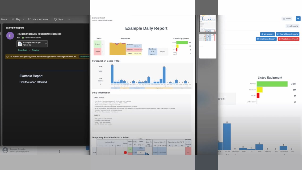 Eigen Ingenuity 7: Reporting Overview