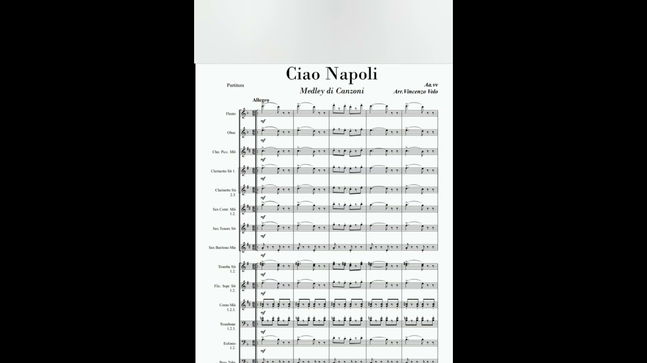 CIAO NAPOLI (Medley di canzoni Napoletane) arr. Vincenzo Volo