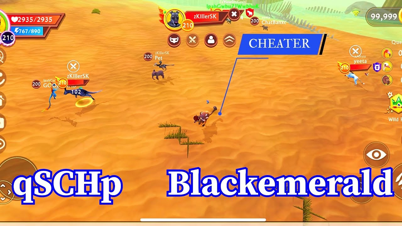 Wildcraft battle arena PvP | qSCHp vs Blackemerald | 2/2