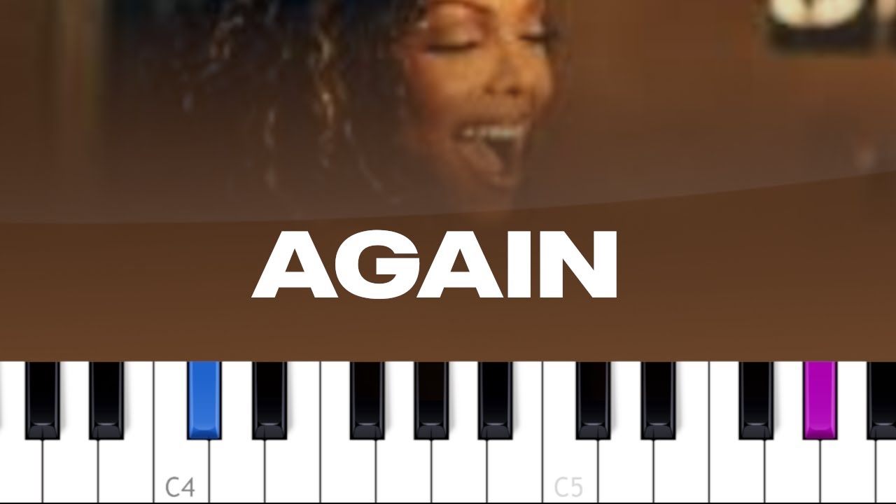 Janet Jackson - Again (piano tutorial)