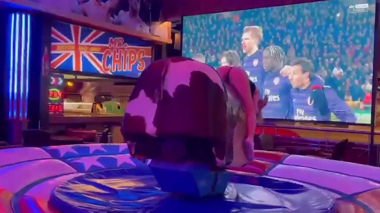 Dazzling Damsel on the Mechanical Bull Ride