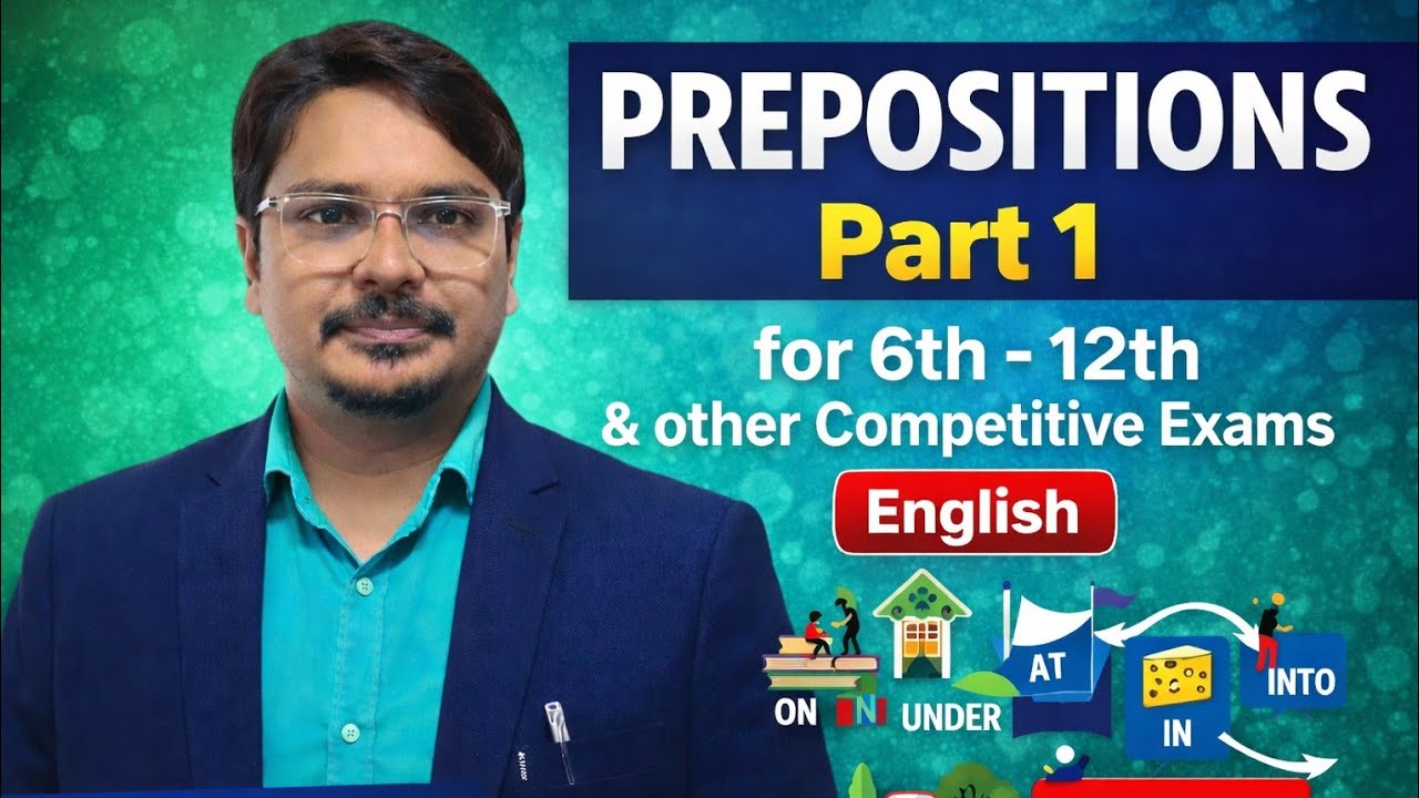  Preposition part 1 for class 6th to 12th English by AY Sir  is live