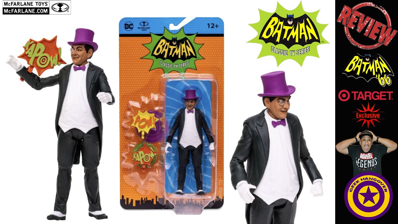 Mcfarlane Toys Batman 66 TV Series The Penguin Action Figure Unboxing and Review