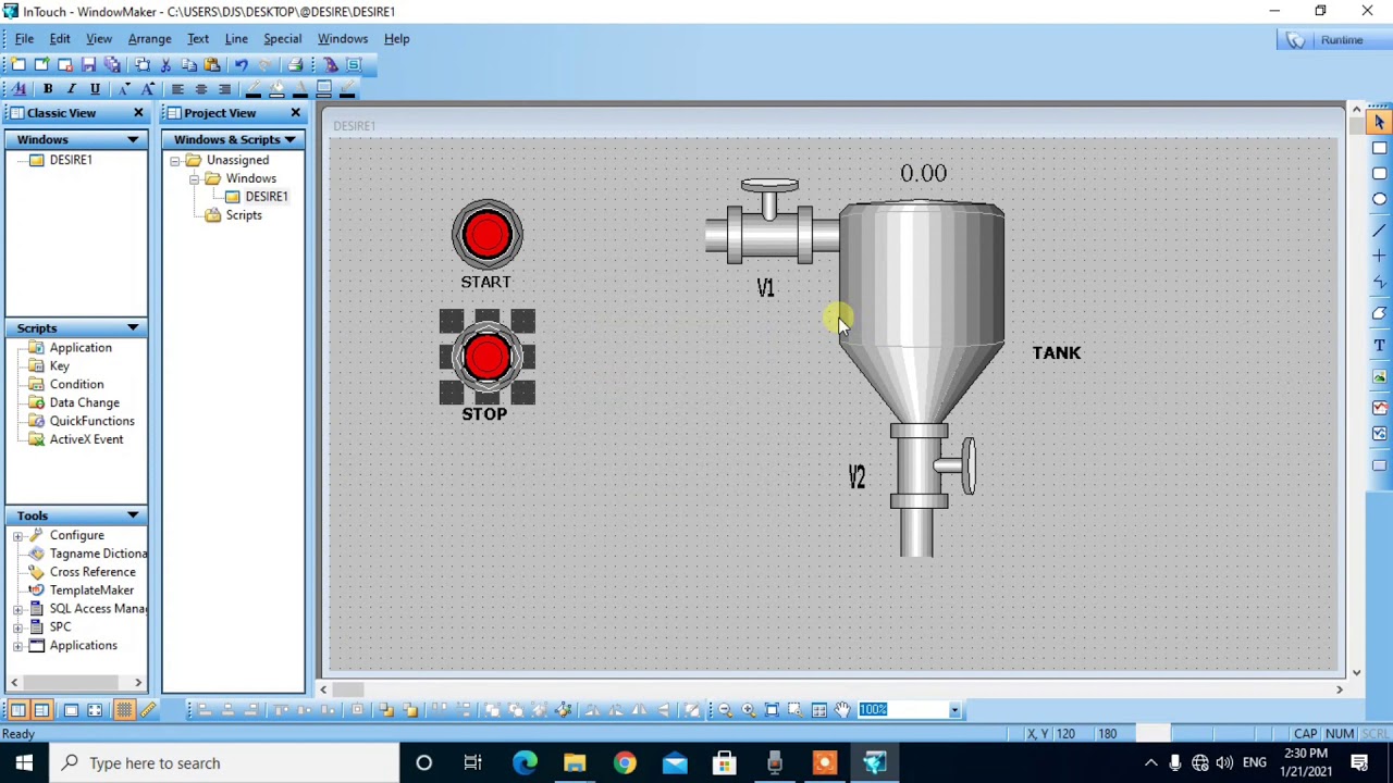 SCADA BASIC TANK FILLING