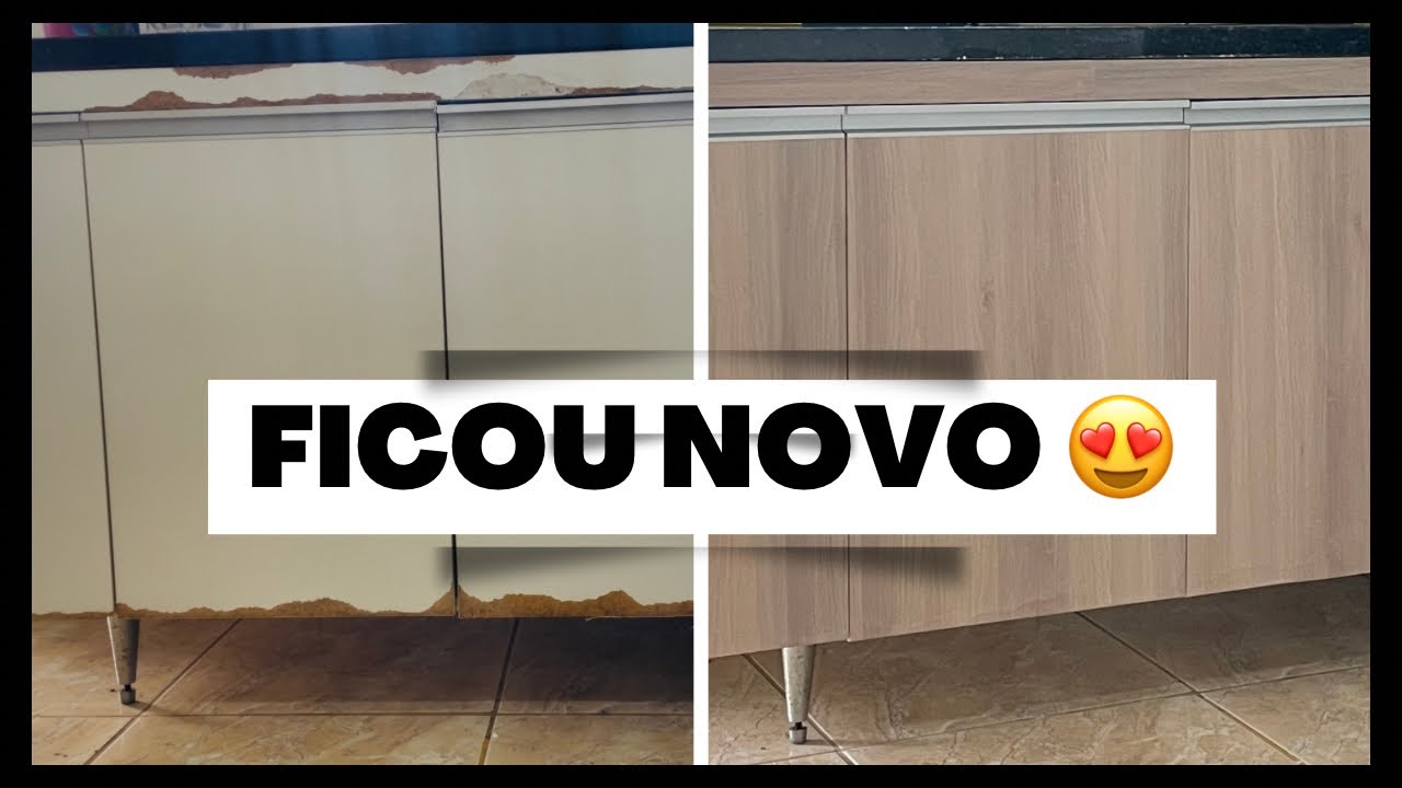 Reformei o Armário da Pia e Ficou Novo! 😱 | Kitchen Cabinet Makeover