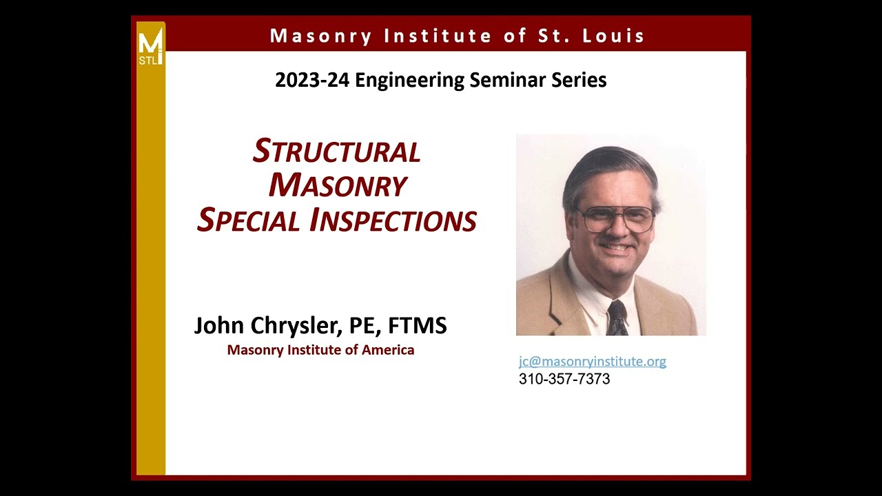 MISL Course 24 0320 OD  Structural Masonry Special Inspections