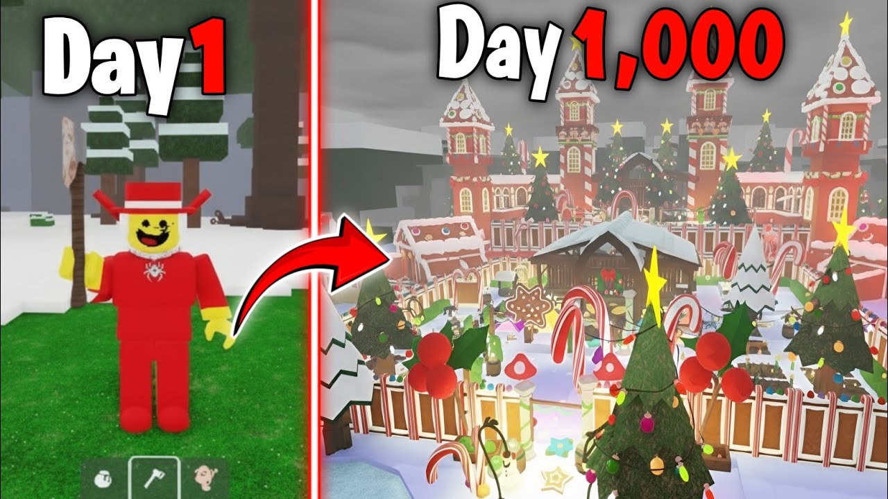 I Survived 1000 Days in a GINGERBREAD Castle 🏰 | 99 Nights in the Forest l solo (Roblox) 4K