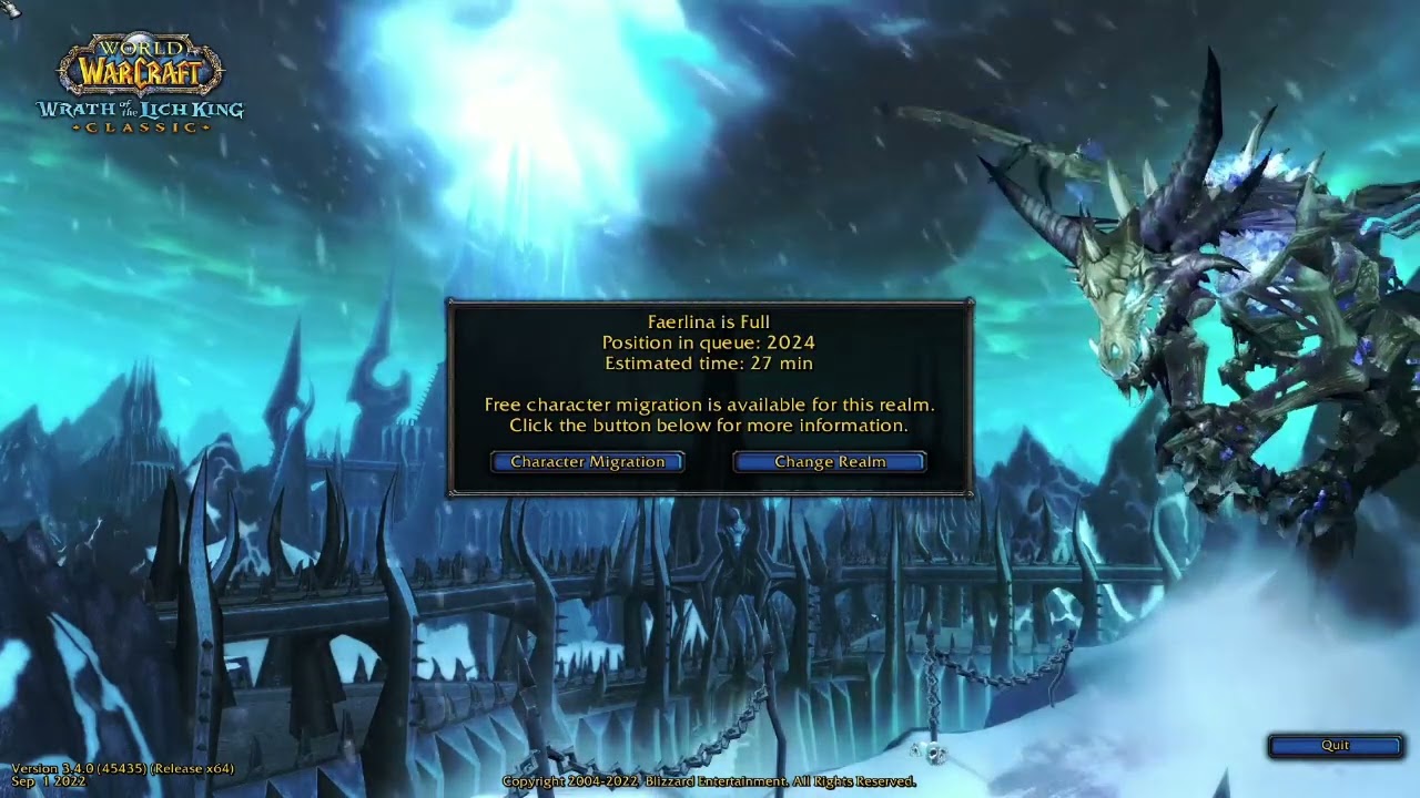 WoW Classic Queue Time IS RIDICULOUS #worldofwarcraft #wowclassic #wotlk #blizzard