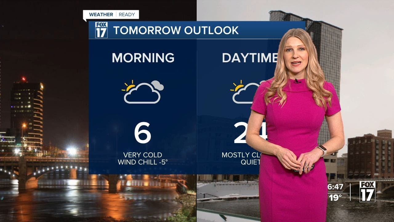 Tuesday Late PM Forecast: Quiet, chilly, lakeshore flurries