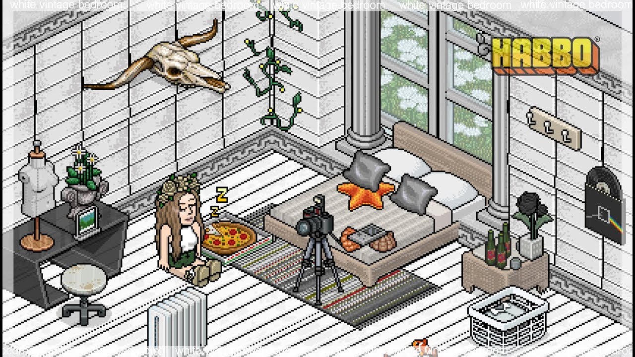 HABBO: White Vintage Bedroom