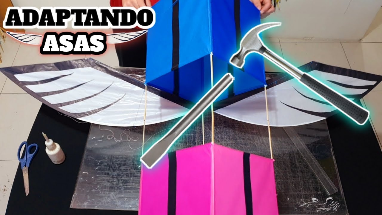ADAPTANDO ASAS NA PIPA CAIXA.
