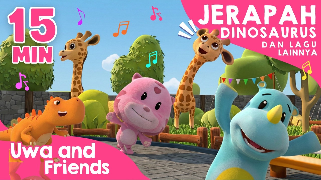 Jerapah & Dinosaurus | Lagu Anak Balita 15 Menit Nonstop