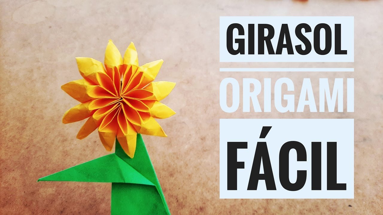 🌻 ПОДСОЛНУХ 🌻 ПРОСТО Оригами из бумаги ✅ | ШАГ ЗА ШАГОМ