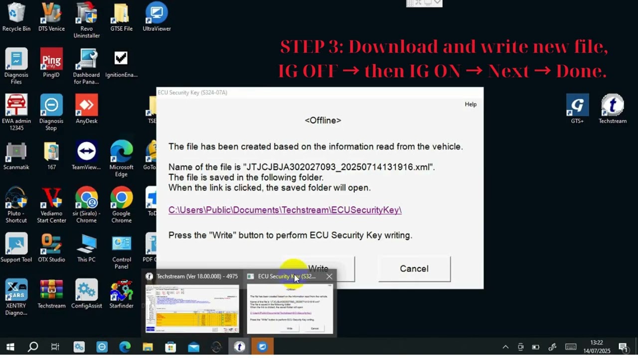 [HOT] XF01B ECU SECURITY KEY NOT REGISTERED TOYOTA, LEXUS EASY with  