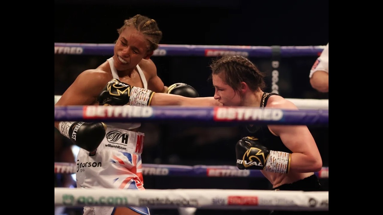 Katie Taylor Vs Natasha Jonas Highlights - WBA IBF WBO WBC RING Titles