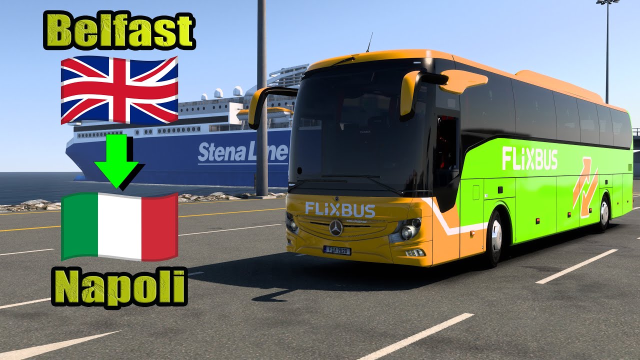 Long Trip | Mercedes - Benz Tourismo 16 RHD | Belfast to Napoli | Euro Truck Simulator 2