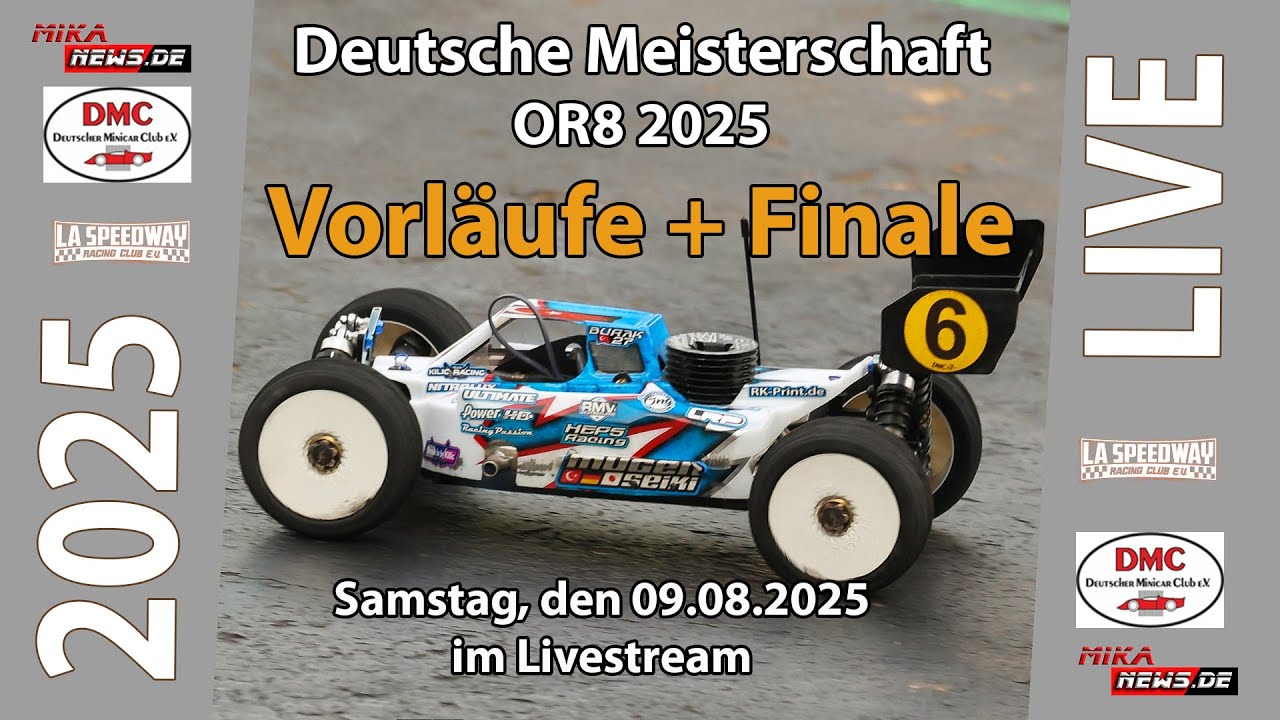 Deutsche Meisterschaft OR8 2025 beim LA Speedway - Samstag, 09.08.2025 - Vorläufe + Finale