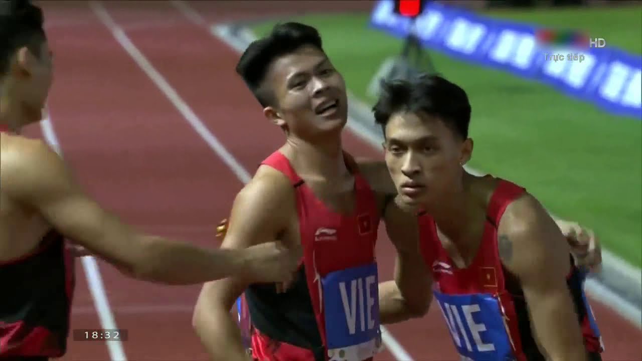 2019 SEAGAMES 191210 Athletics Men's 4x400m Vietnam Gold Medal