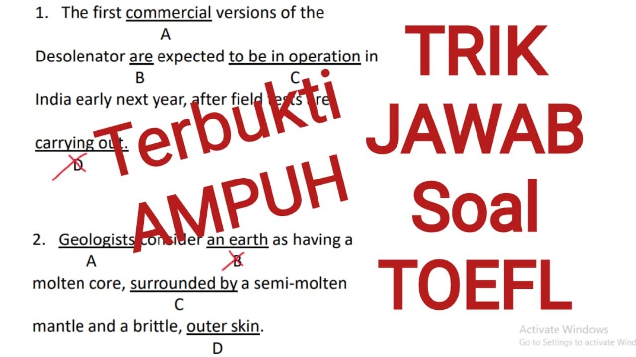 #12 Cara Jawab Soal TOEFL Written Expression : Passive Voice, Article