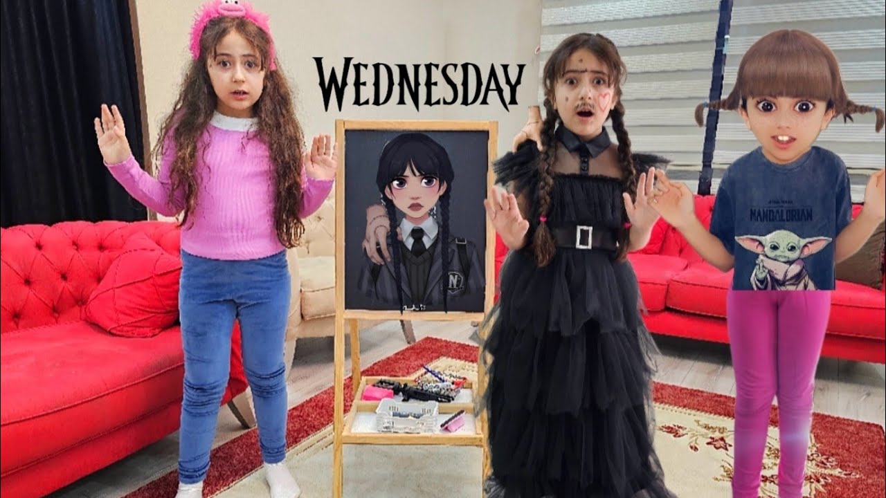 ESMA SİHİRLİ TAHTAYA WEDNESDAY ÇİZDİ GERÇEK OLDU‼️ KOMŞU KIZI PELİNSU YÜZÜNÜ BOYADI ORTALIK KARIŞTI