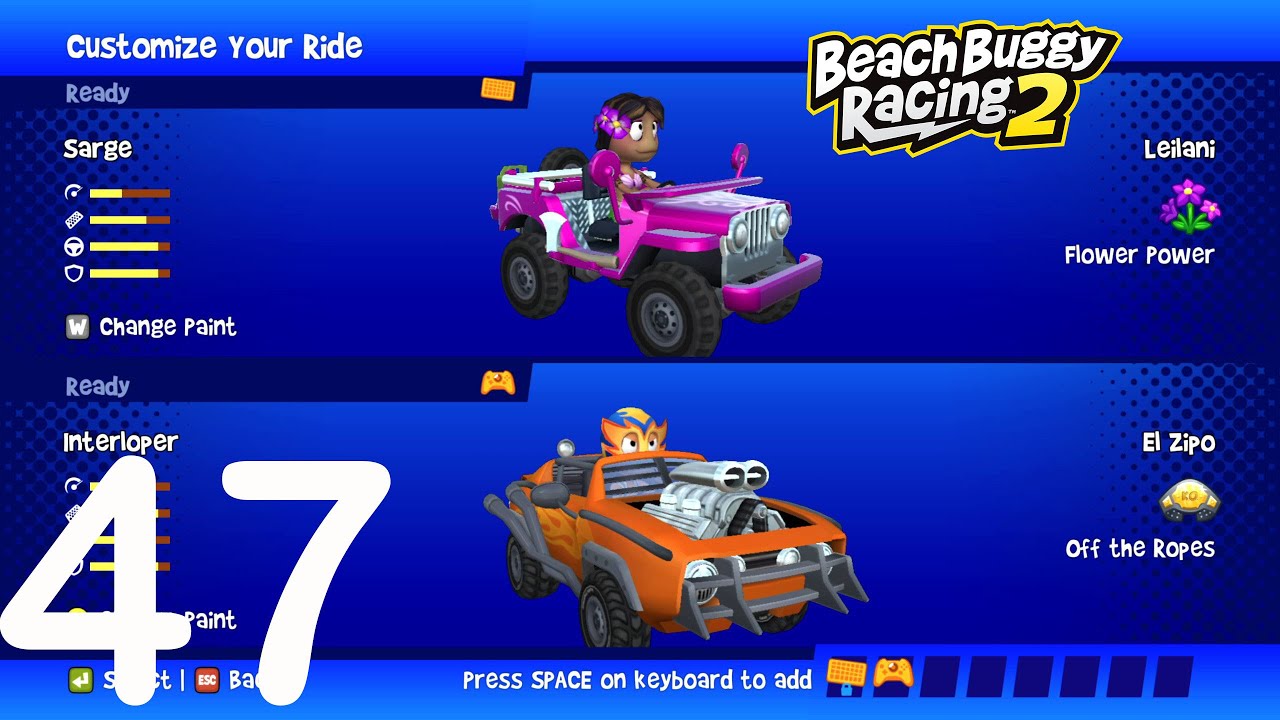 Leilani VS El Zipo - Multiplayer Random Ultimate - Beach Buggy Racing 2 PC