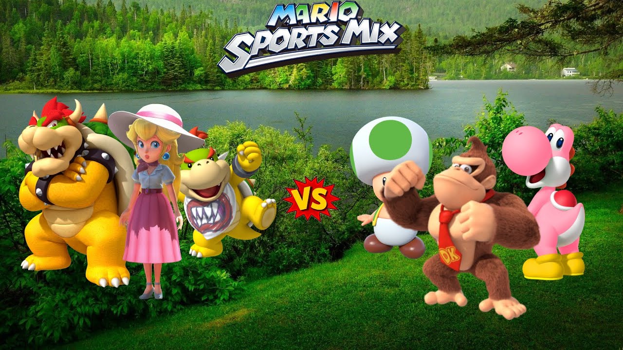Mario Sports Mix - Dodgeball (3 Players, Normal CPU) Exhibition Match Ep. 916