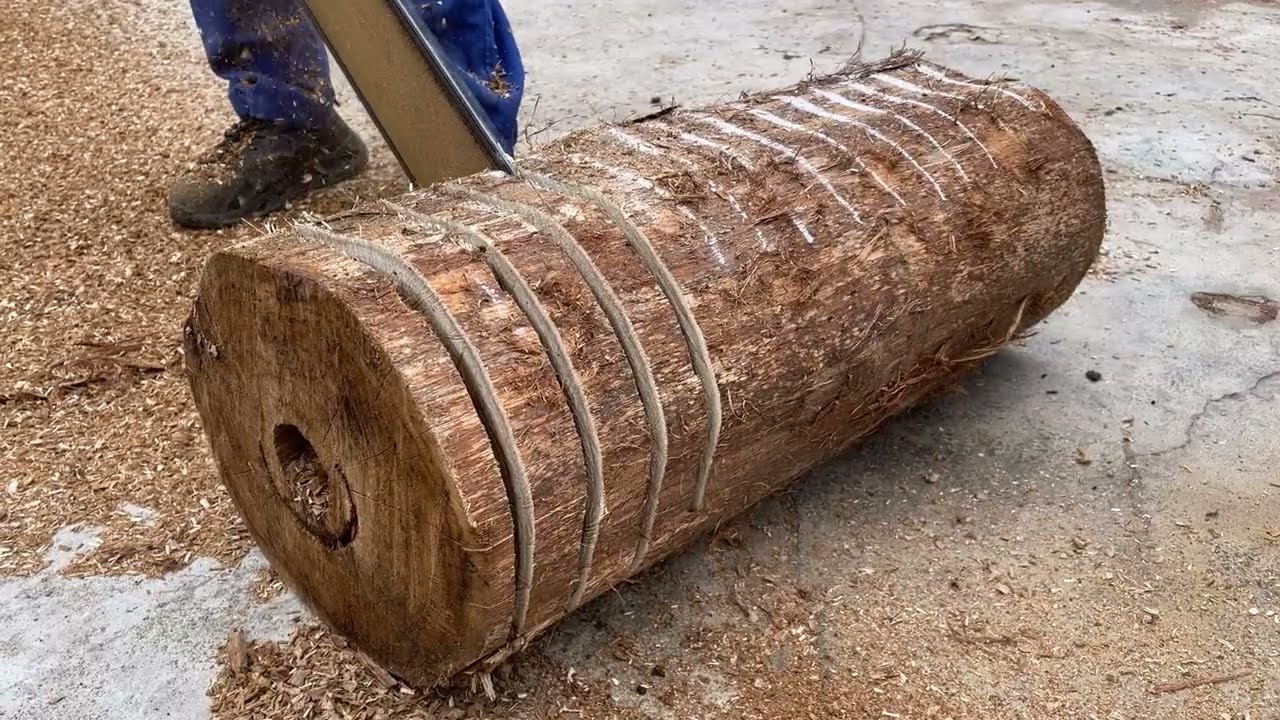 Unlimited Creativity: The Carpenter Used Discarded Logs To Create Amazing Products.