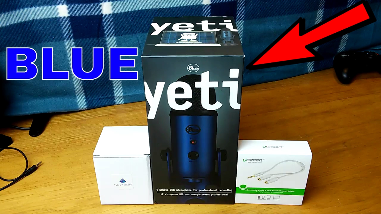 Распаковка Blue Yeti Midnight Blue + Фильтр + Кабель для чата