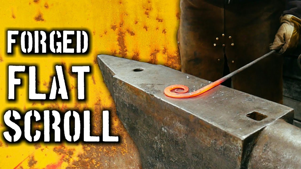 Making a Flat Scroll From Round [Hand Forging Scrolls]