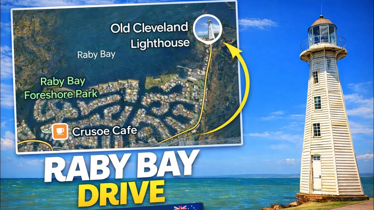 POV Drive Through Raby Bay Brisbane Australia | Scenic Coastal Streets & Cleveland Lighthouse 🇦🇺