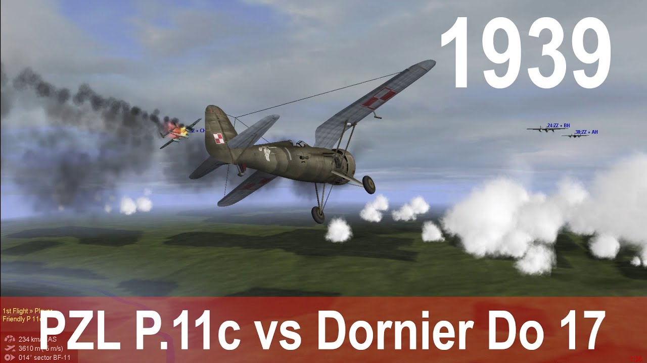 IL-2 1946: Aircombat PZL P.11c vs Dornier Do 17 Wrzesień 1939