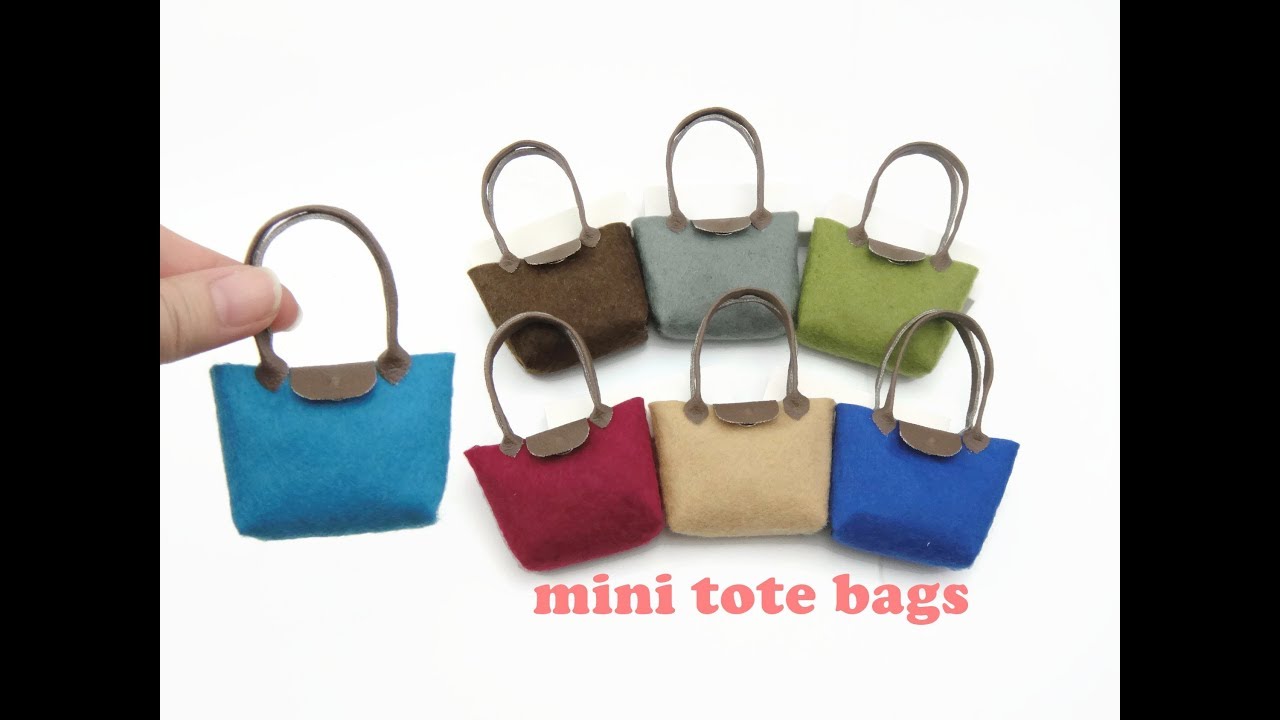 DIY Miniature Doll Mini Tote Bag - No Sew! Easy!
