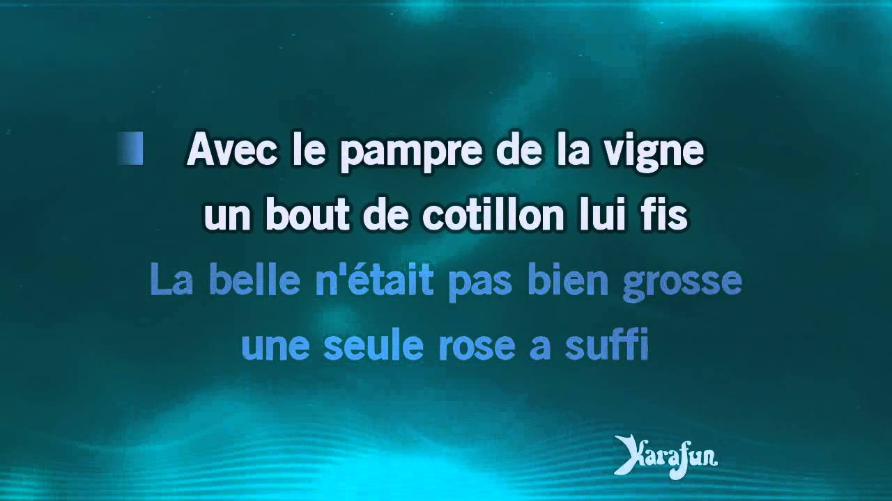 Karaoké Dans l'eau de la claire fontaine - Georges Brassens *