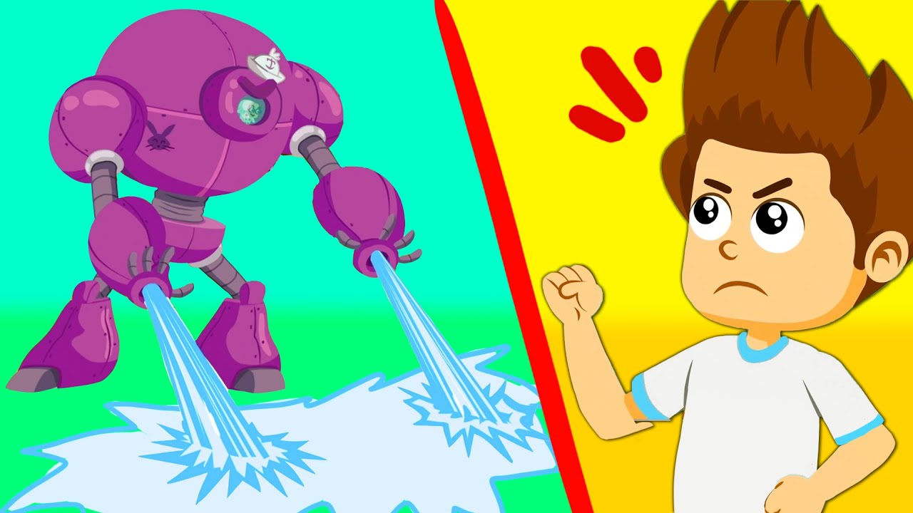 O Superzoo Team VS. O monstro de gelo - desenhos animados