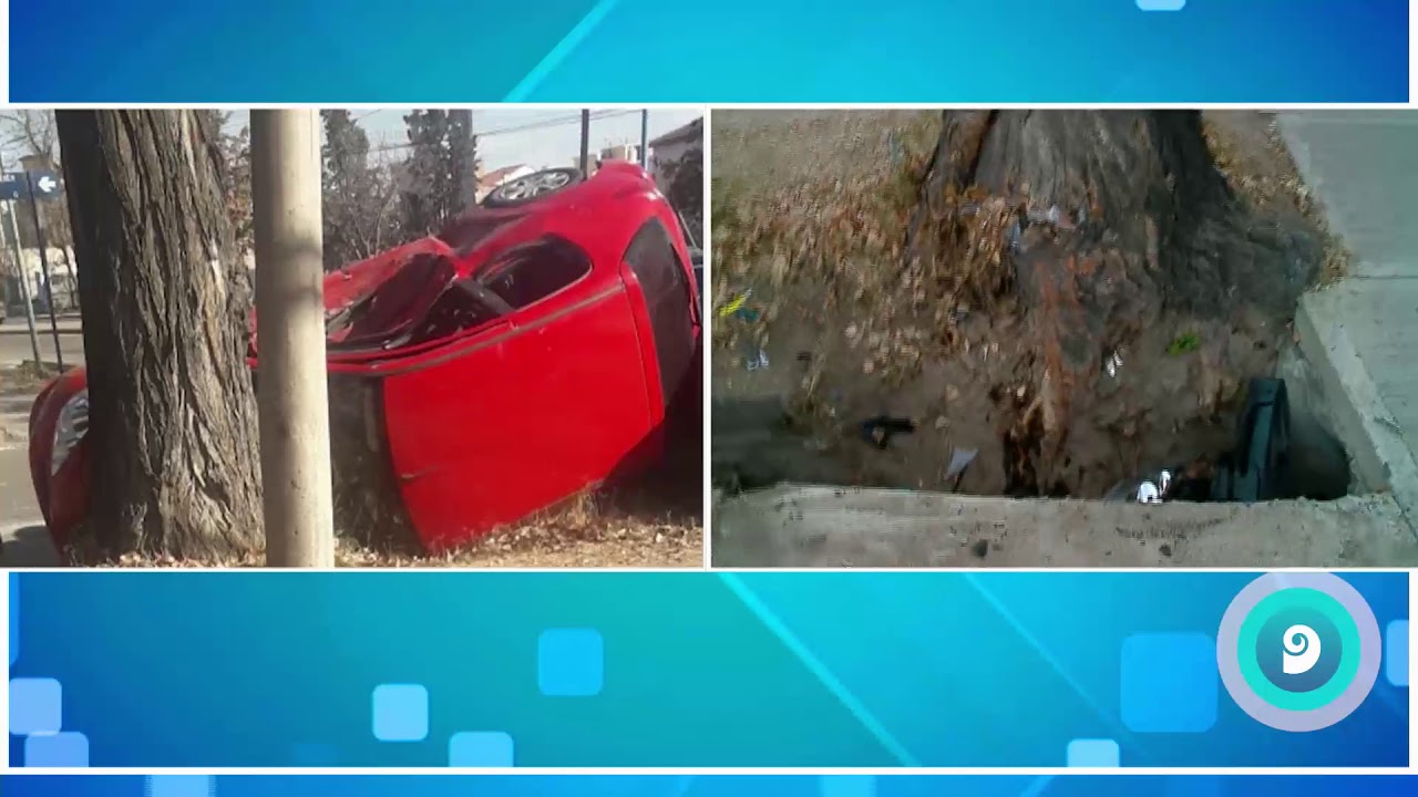Violento accidente en Godoy Cruz