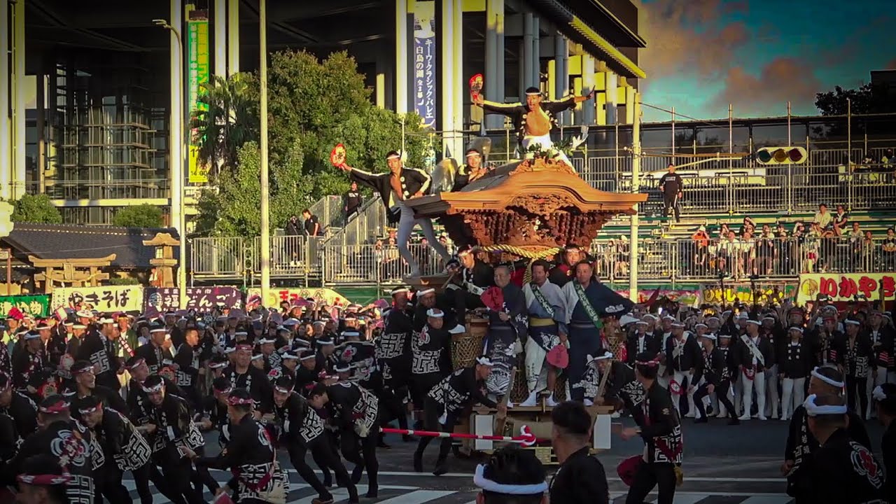 令和6年度 岸和田だんじり祭 宵宮 曳き出し カンカン場 全やりまわし