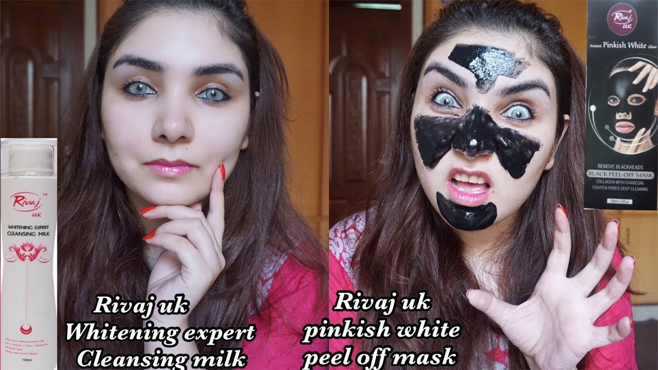 Rivaj uk whitening expert cleansing milk & Rivaj uk pinkish white charcoal peel off mask review
