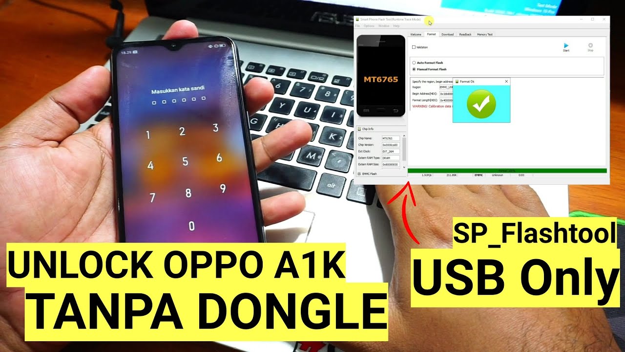 Как разблокировать Oppo A1k Забыли пароль - PIN-код CPH1923 ТОЛЬКО USB