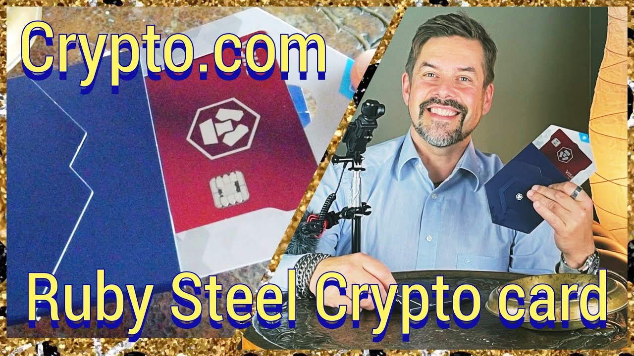 Unboxing my new Ruby Steel Crypto Visa card from Crypto.com.  &euro;350 Cronos stake to unlock.