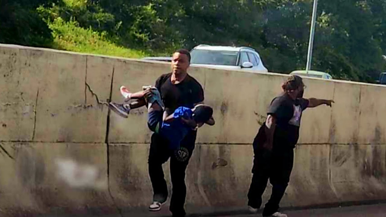 Rush hour chaos breaks out, leading to 3 kids, 1 adult shot on interstate and police pursuit crash