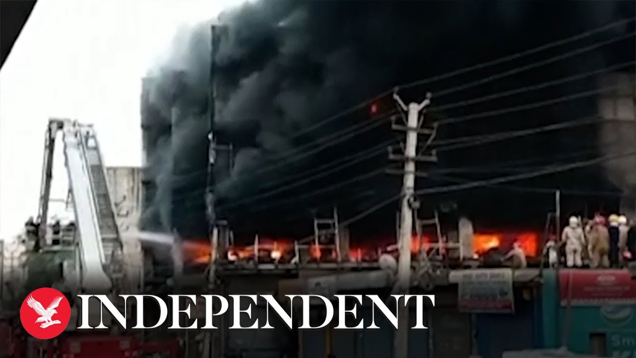 Commercial building fire in New Delhi kills at least 27